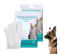 12PCS Rinse Free Dog Shampoo Mitts - Scrubby Rinse Free Shampoo Mittens for Dogs, Hypoallergenic Pet Cleaning Wipes for Quick Bath, Waterless Grooming Gloves for Dirt, Odor & Mud Removal