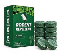 12pcs Rodent Deterrent, Peppermint &Lemon Oil Repellent for Home | Natural Scent-Based Mouse and Rat Repellent for Lofts, Garages, Sheds, Caravans and Other Indoor or Outdoor Areas