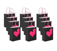 12pcs Romance Heart Gift Bags Sophisticated Bags With Heart Pattern Packaging Pouches For Valentines Day Event Anniversary Bag