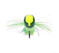12pcs Round Ball Jig Head Lures Made with High Carbon Steel Hook and Feathered Shiny Silk Tail for Effective Fish Attraction