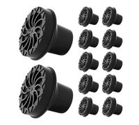 12pcs Rubber Cane Tips for 12mm Tube Diameter, Black