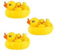 12Pcs Rubber Ducks Bath Toys for Toddlers, Bath Ducks, Rubber Ducks Multipack, Floating Duck Toy Set with 3 Large and 9 Small Ducks, Kids Sensory Play Toys 6+ Months