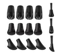 12Pcs Rubber Hiking Stick Tips, Anti-Slip Trekking Pole Tips Protectors | Walking Stick Rubber Ends, for Most Asphalt Rock Snow Gravel Mountains