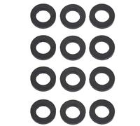 12pcs Rubber Washer Ring Set for Shower Faucet Water Pipe Sealing DIY Repair Fastener Plugs Hydraulic Fittings Black Durable Quality 1/2 3/4 1 Inch Size Options (1/4 17.5-18cm Head Circumference)
