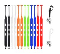 12pcs Rugby Mouth Guard Strap Only, 6 Colors Universal Football Mouth Guard Replacement Tether for Boxing Hockey Basketball Sports Compatible with Most Mouthguards