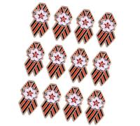 12pcs Russian Flag Brooch Collection Soviet Theme Chest Flower Drip Oil Corsage Pin Flag Badge Pin International Gift