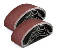 12Pcs Sanding Belts 75mmx533 mm, 80/120/150 Grit Abrasive Sander Belts Set for Stripping and Sanding Grinding Polishing