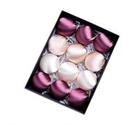 12pcs Satin Christmas Balls, 4-colors Satin Ball Ornaments for Christmas Tree Decoration, Faux Silk Xmas Tree Hanging Shatterproof Ball Set, Luxury Hanging Christ-mas Decorations Baubles for Trees