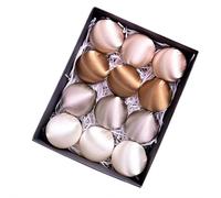12pcs Satin Christmas Balls, 4-colors Satin Ball Ornaments for Christmas Tree Decoration, Faux Silk Xmas Tree Hanging Shatterproof Ball Set, Luxury Hanging Christ-mas Decorations Baubles for Trees