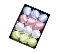 12pcs Satin Christmas Balls, 4-colors Satin Ball Ornaments for Christmas Tree Decoration, Faux Silk Xmas Tree Hanging Shatterproof Ball Set, Luxury Hanging Christ-mas Decorations Baubles for Trees