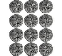 12Pcs Scourer Steel Wool Scrubber - Stainless Steel Wool for Cleaning Dishes Pans Pots Ovens Grills Scourers Pads for Kitchen Sinks Cleaning Steel Wool Pads Metal Scrubber 12 Pack