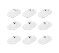 12PCS Self Adhesive Mini Caster Wheels, 360 Degree Swivel, Durable ABS Material, Smooth Rolling for Air Fryers, Trash Cans, Flower Pots, White