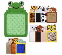 12Pcs Sensory Mat Toy Kit - Educational Animals Sensory Pads Fidget Toys for Kid Toddler Baby, Autism Sensorys Tiles Wall Panel Disorder Toys for Tactile Play/Anxiety Relief, Playful Learning Present