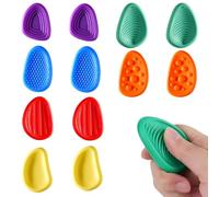 12Pcs Sensory Stones, Textured Worry Stone for Autism Kids, Silent Small Fidget Toys, Anxiety Relief Tools, Social Emotional Learning Toys, Quiet Stress Calming Tools for in School
