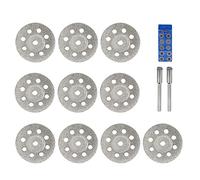 12pcs Set 20mm 22mm 25mm 30mm Diamond Saw Blade with Mandrel for Rotary Tools Mini Diamond Cutting Disc,22mm
