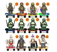 (12Pcs/set-B) 24PCS Teenage Mutant Ninja Turtles TV Movie Mini Figure Sets Horror Sci Fi Fits Lego