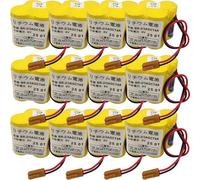 (12PCS/Set) BR-2/3AGCT4A 6V 4400mAh Replacement Battery for FANUC A98L-0031-0025, CUSTOM-107, SHS749, ALIT0138, LIT0138 (Brown Connector)