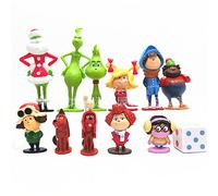 12PCS/SET Christmas Grinch Action Figure Kids Toys XMAS UK