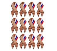 12Pcs / set Classical Russian Flag Badge Pin Brooch with Enhanced Wear Resistance Ideal for Various Occasions Tradition Corsage Pin
