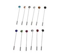 12pcs/set Colorful Crystal Hijab Pearl Clip Brooch Pin Scarf Safety Clip Shawl Enamel Pin Jewelry Decoration Gift for Women