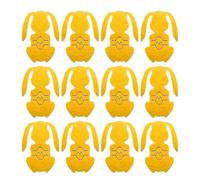 12Pcs/Set Nonwoven Forks Knives Place Mat Colorful Rabbit Placemat for Happy Easter Party Table Decoration Table Setting Supply