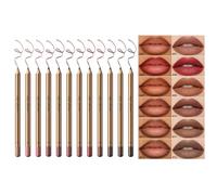 12Pcs / set Soft Matte Lip Liner for Flawlessly Definition and Easy Blending for Flawlessly Outline Smooth and Even Line Matte Liner for Contouring