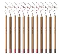 12Pcs / set Soft Matte Lip Liner for Flawlessly Definition and Easy Blending for Flawlessly Outline Smooth and Even Line Colors Wooden Pencil