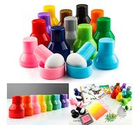 12PCS / Sets Ink Applicator with Storage Cases,Paper Pouncers for Direct Ink Application On Crafts Projects Easily,Inking Sponge for Stamp Ink Distressing, Blending Card Making Crafting Tools