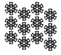 12pcs Shaped Climbing Pole Protector Disk Rubber Covers for Trekking | Anti Skid Support, Lightweight Fit, Prevents Sinking on Soft Ground, Stable Installation, Black Finish
