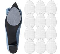 12PCS Shoe Grips Protectors Anti Slip - Shimmeroo Clear & Invisible Self-Adhesive Pads, Anti-Slip Traction Stickers for Ladies High Heels Pumps Stilettos Dress Shoes Noise Reduction & Safety