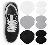 12PCS Shoe Heel Repair Patch, Self-Adhesive Shoe Patches for Holes Heel Grips Liner Cushions Protectors Heels Pads Sneaker Inside Patches for Improved Shoes Fit (2 Sizes, 3 Colors)