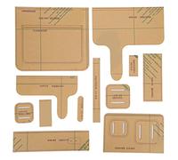 12Pcs Shoulder Bag Acrylic Template, Leather Pattern DIY Craft Kit, Transparent Durable Acrylic Templates for Hand - Made Bag Making with Kraft Paper Protection