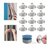 12pcs Shower Curtain Side Magnets to Keep Curtain Closed to The Wall - 6 pair Shower Curtain Splash Guards with 12 Patch, Magnetic Shower Curtain Clips for Side of Shower, for all Curtain and all Tubs
