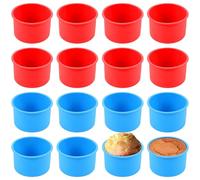 12PCS Silicone Cake Molds, 4 Inch Round Non-Stick Silicone Cake Pan, Easy to Clean Baking Pan for Kitchen