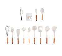 12Pcs Silicone Cooking Utensil Set White Minimalist Kitchenware Kit NonStick Nordic Style for Modern Kitchen