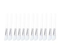 12pcs Silicone Face Mask Brush, Facial Mud Mask Applicator, DIY Cosmetic Tools with Soft Elastic Head for Even Application, White Mask Brushes for Spa Facial Care at Home