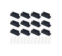 12PCS Silicone Pen Holders, Adhesive Pen Holder Portable Pencil Holder Holder Mount Clip,Black