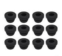 12pcs Silicone Pot Support Rubbers for 5 mm Rods, Heat Resistant up to 260°C, Easy Install, Compatible with Smev Gas Hob Accessories, Black Replacement Pads for Secure Cookware