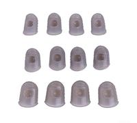 12pcs Silicone Rubber Guitar Fingerstalls for Beginners Practicing Chords Strumming and Fingerpicking on Acoustic Ukulele Electric Guitar (Gray)