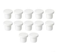 12Pcs Silicone Rubber Hole Stoppers 9-14mm Soft Flexible for Laboratory Sealing, Kitchen and Home Use, Black(White 12mm)