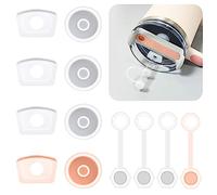 12pcs Silicone Spill Proof Stopper Set, Compatible with Stanley Quencher H2.0 Flowstate Tumbler 40oz 30oz, Stanley Cup Accessories, with Fix Leak Stopper, Lid Spill Plug and Straw Cover Cap