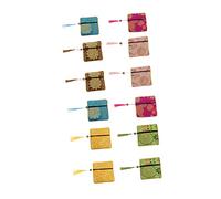 12Pcs Silk Embroidered Jewelry Storage Bags Chinese Silk Pouches for Bracelets Necklaces and Elegant Packaging Bags for All Occasions