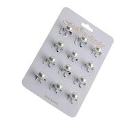12pcs Silk Scarf Pins For Women Imitation Pearls Hijab Headscarves Pin Muslims Headwear Secure Brooch Accessories Minimalist Hijab Accessories