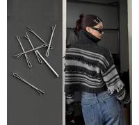 12Pcs Silver Bobby Pins, Metal Hair Pins Kit Hair Clips Flat Bobby Pins Simple Hairpins Hair Accessories for Women Thick Long Hair Style