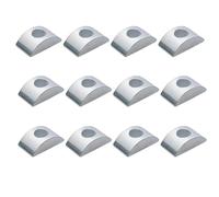 12Pcs Silver M8 Solid Half Moon Nuts Washer Spacer Furniture Hardware Accessories for Furniture Connect (Length 27mm x Width 14mm),Spacers and Standoffs,Fasteners