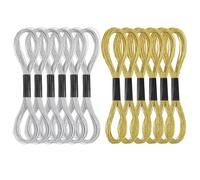 12pcs Skeins Glitter Embroidery Floss Metallic Embroidery Sewing Cross Stitch Gold and Silver Polyester Thread, Friendship Bracelets Thread for DIY