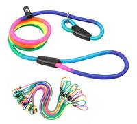 12Pcs Slip Rope Dog Lead 1.4 M Colorful Slip-On Rope Leash Adjustable Pet Lead Leash Easy to Slips on Strong Weather Resistant Climbers Ropes for Small Medium Dogs