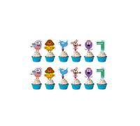 (12pcs Small Cake Insert) Hey Duggee Birthday Party Supplies Cake Topper Banner Balloon Themed Party