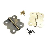 12pcs Small Heavy Duty Butterfly Shape Jewelry Chest Gift Wooden Music Box Wine Case Dollhouse Hinge(Medium20x25mm Bronze)