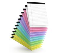 12pcs Small Note Pads, Color Notepads 5x8 College Ruled Notebook, Color Writing Pads 5 x 8, Legal Pads, Memo Pad Paper Perforate, Ruled Line Notebooks for Work, School, Office